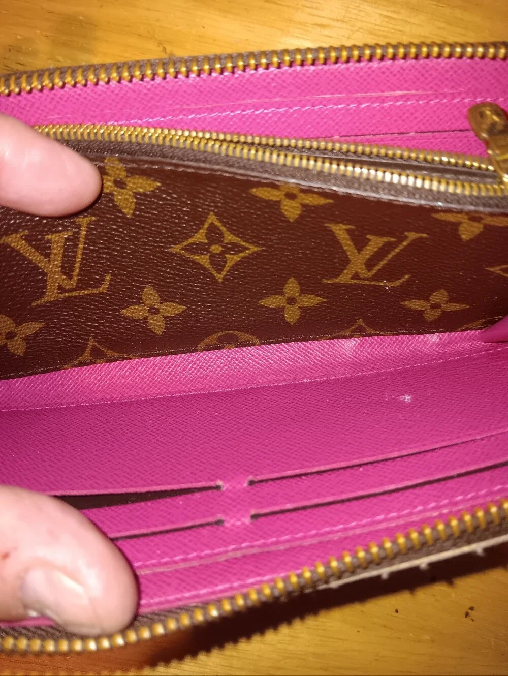 Louis Vuitton Monogram Flower Clemence Zip Wallet With Box & Dustbag